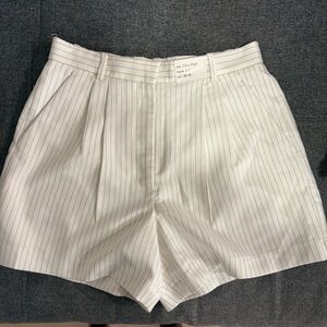 Abercrombie Women's White Striped Shorts